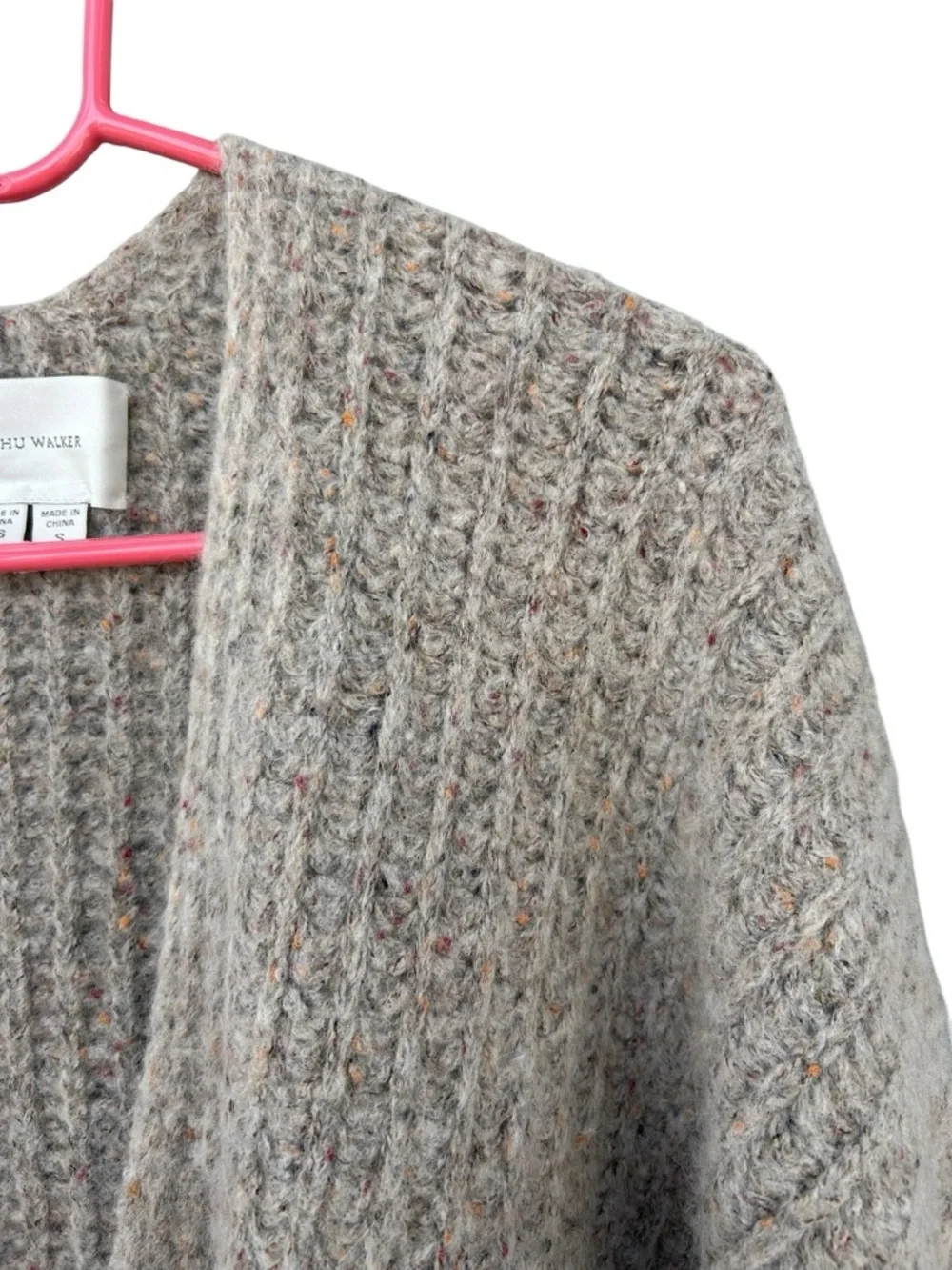Brochu Walker Baby Alpaca and Wool Noor Cadigan Sweater - Size XS - Beige